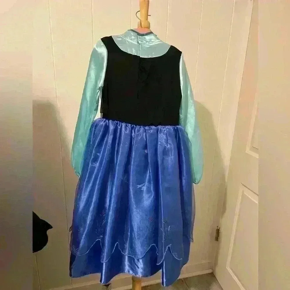 Frozen Anna Disney Princess Costume Girls 5 6 Small‎ Ana Halloween - Picture 3 of 6